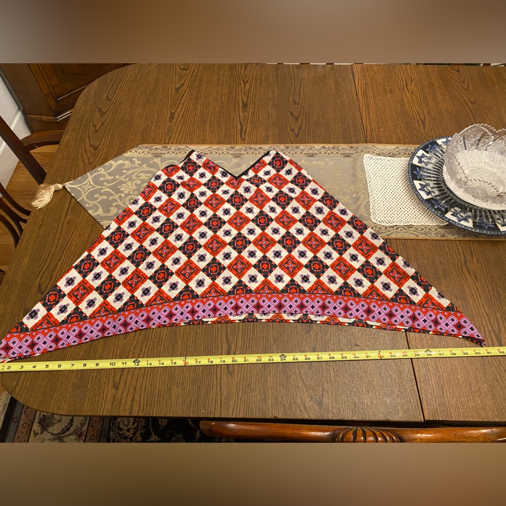 Venus Bandanna Floral Handkerchief Festival Hippie Tank Top Red White Blue L - Picture 6 of 11